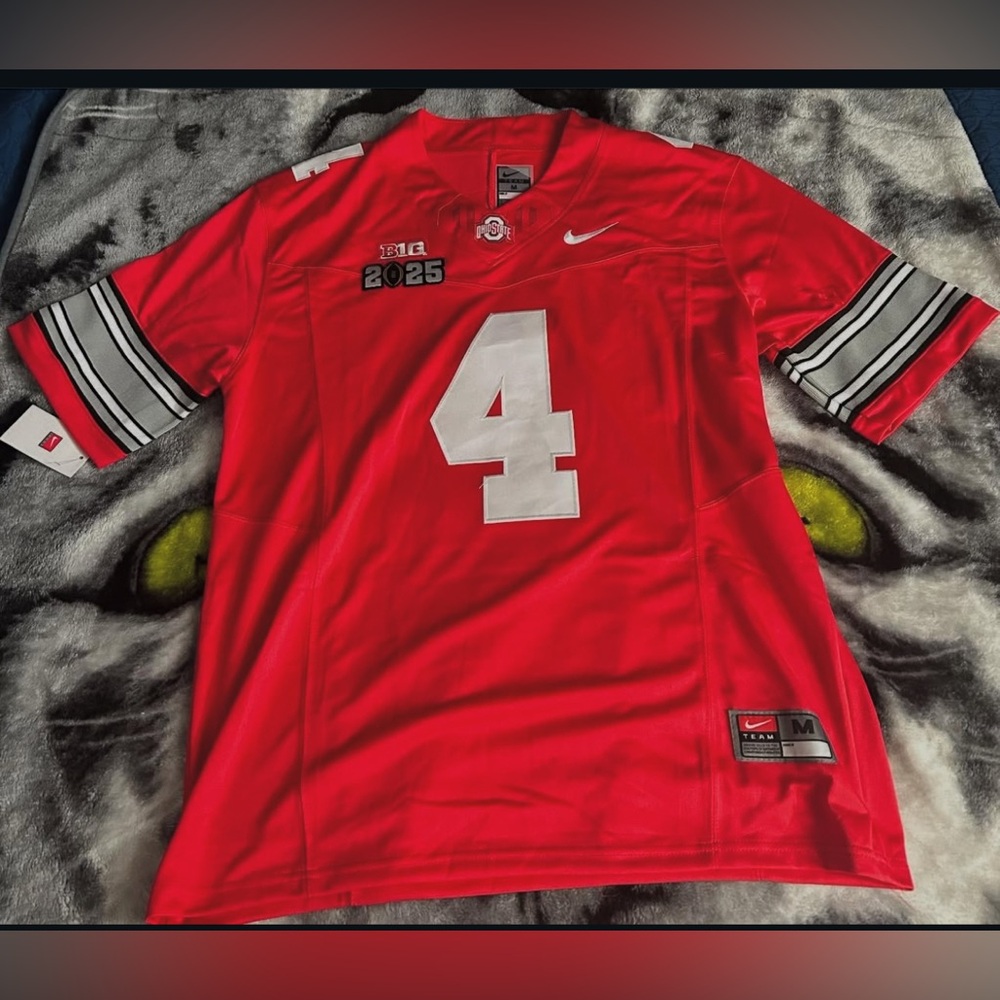 Nike Scarlet Red Men's Jersey with White Accents